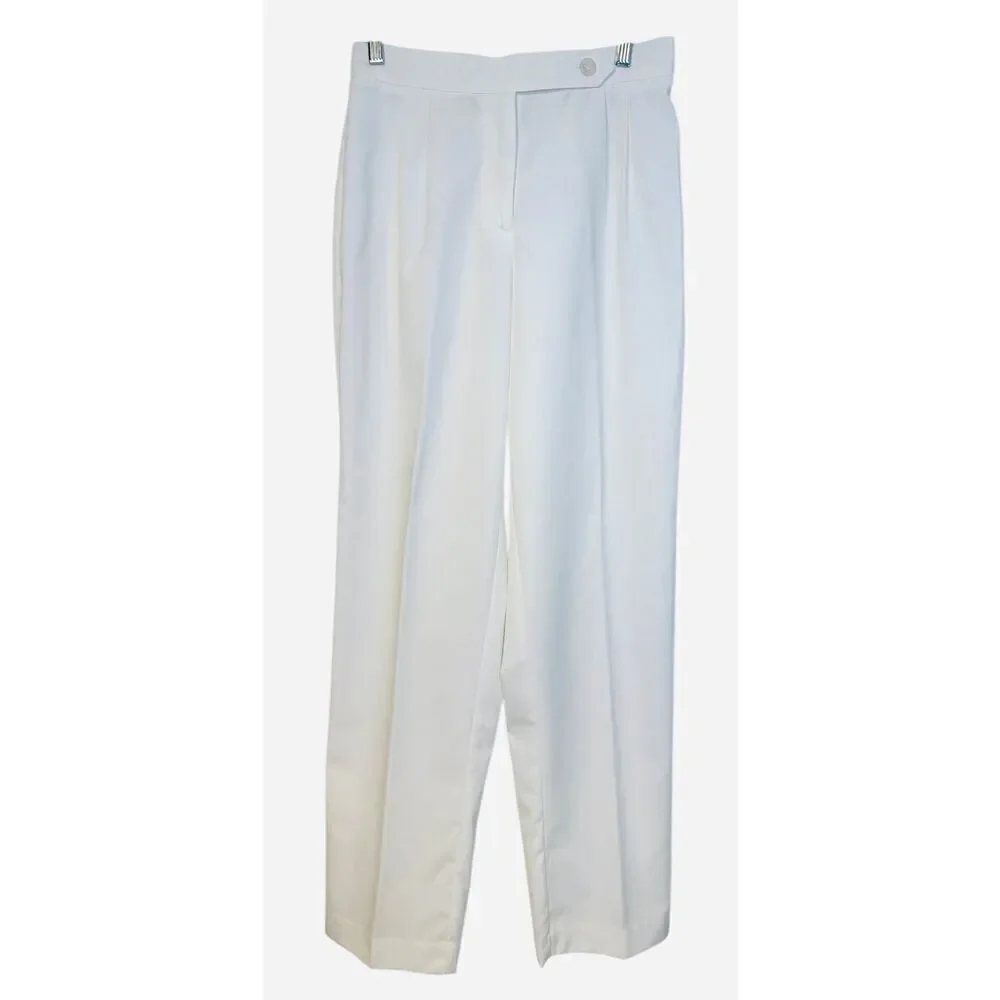 Vintage Sandra Ow-Wing for N.R.1 Lightweight Pants Sz. 12 White Dress Brunch